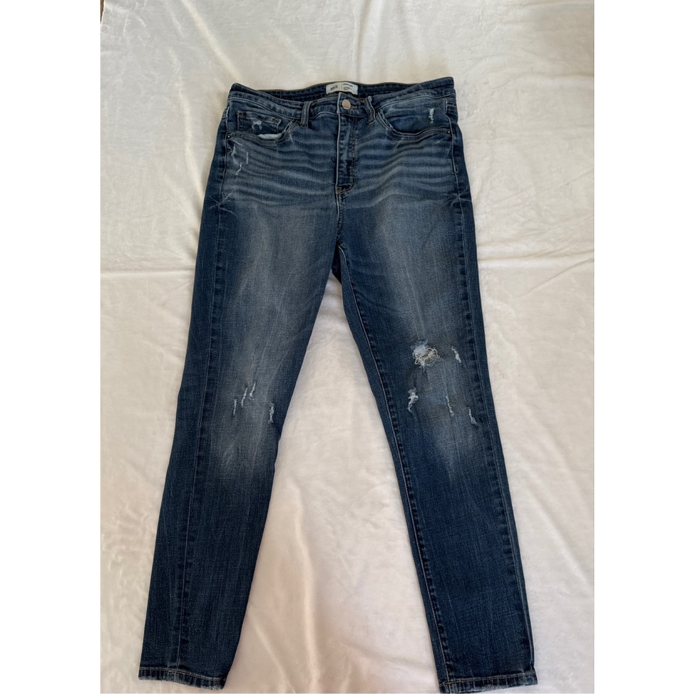 Women's BKE Parker Blue Distressed High Rise Skinny Jeans Size 32